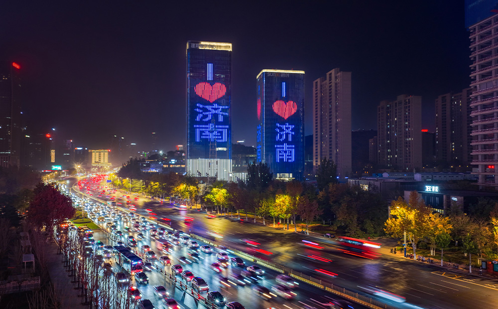 濟南地標媒體燈光秀